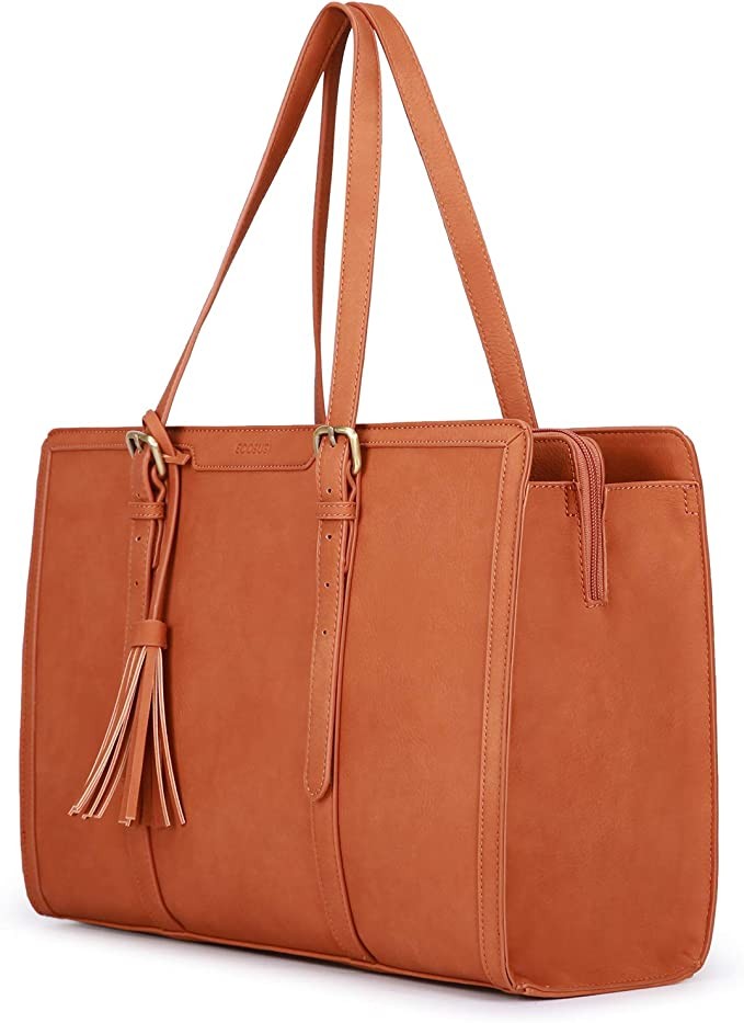 ECOSUSI Laptop Tote Fits Up to 15.6 Inch Briefcase for Women Office Handbags large Capacity with 3 Layer Compartments